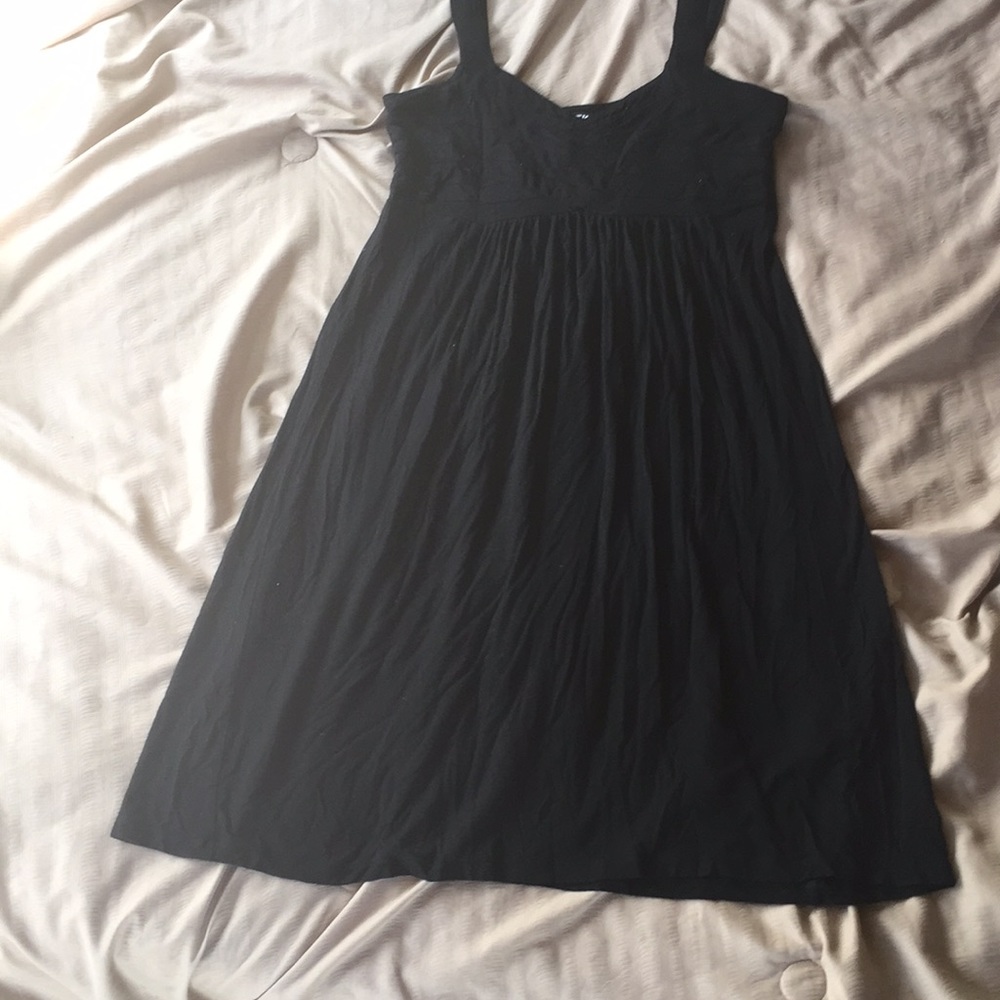 Knee length black dress